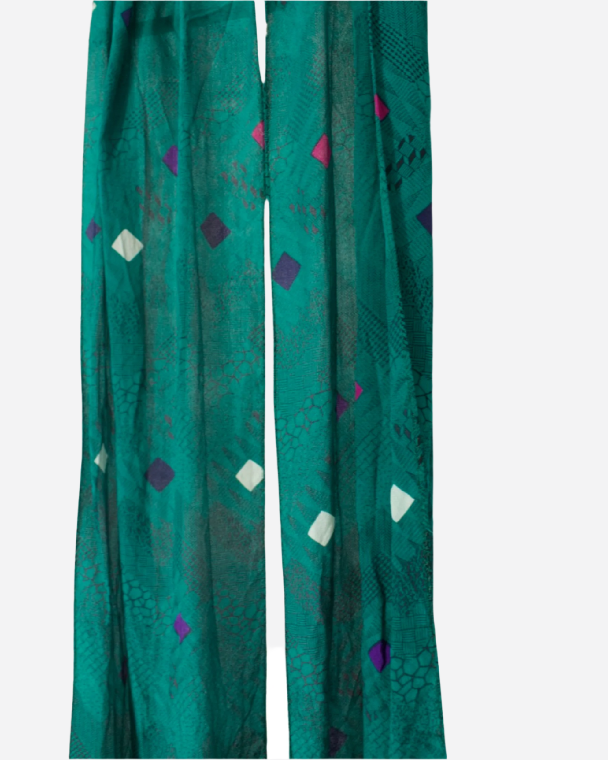 100% Silk Vintage Long Scarf