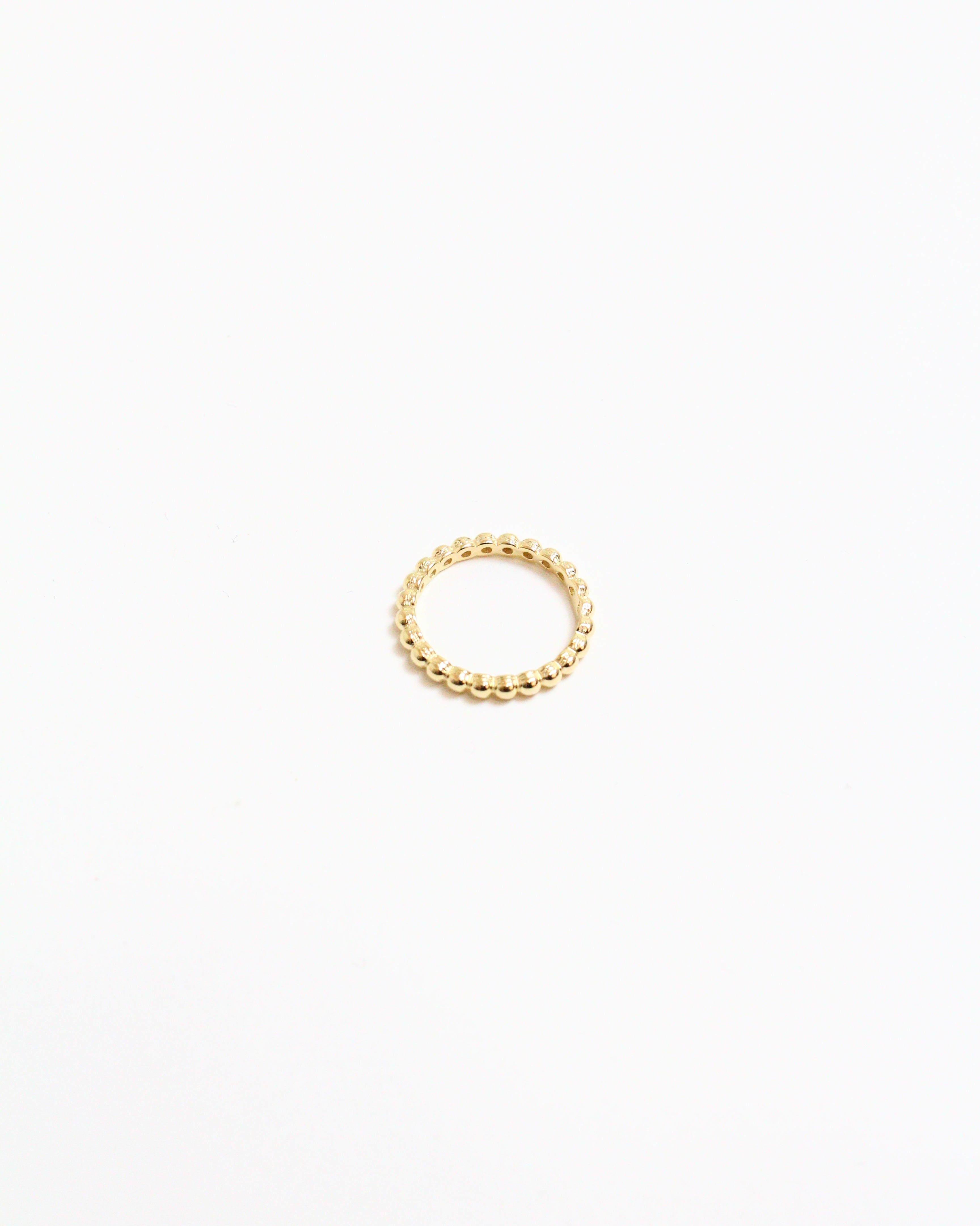 18k Gold Filled Beaded Band Ring
