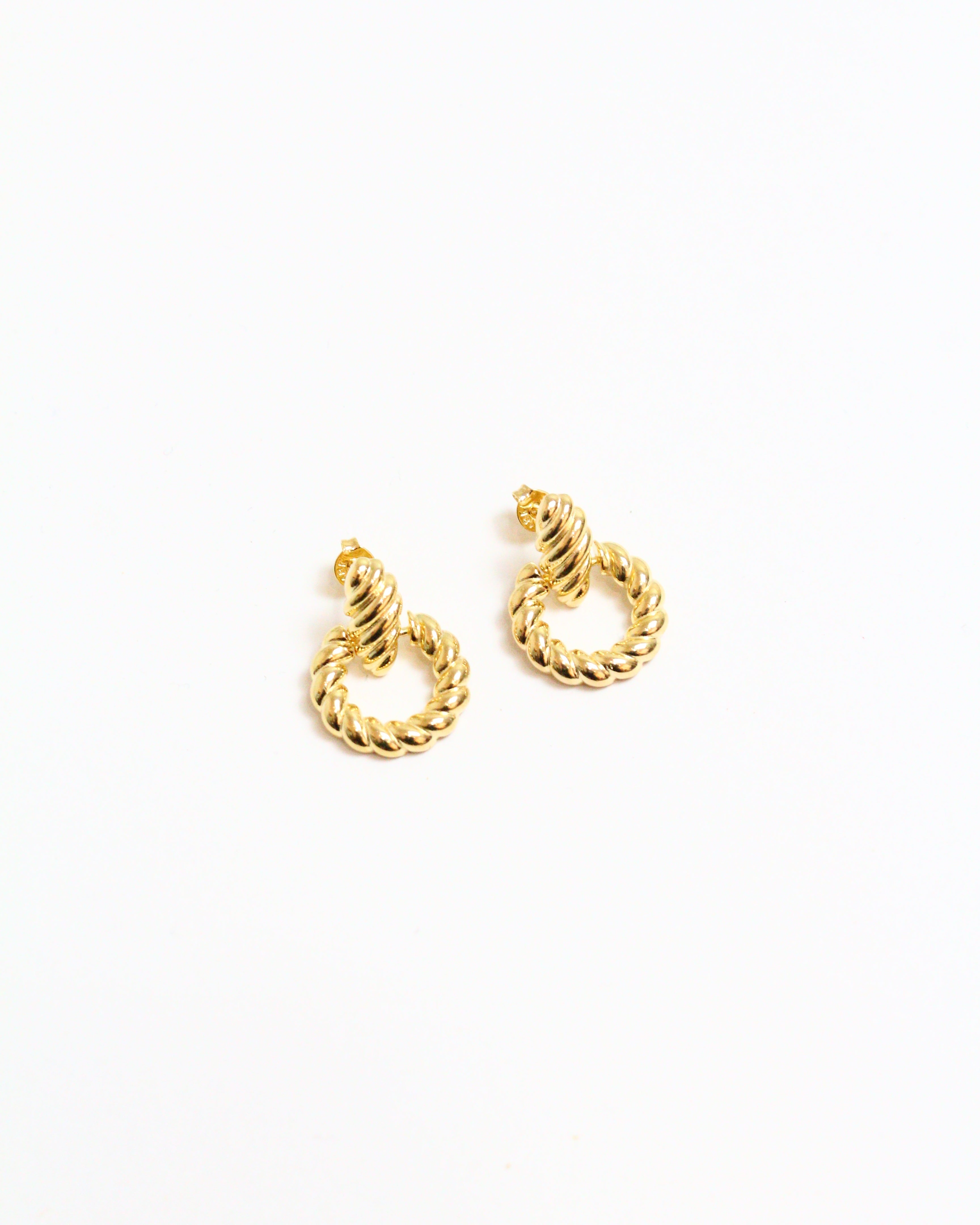 18k Gold Filled Croissant Drop Earrings