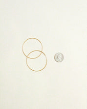 18k Gold Filled Endless Hoop Earrings