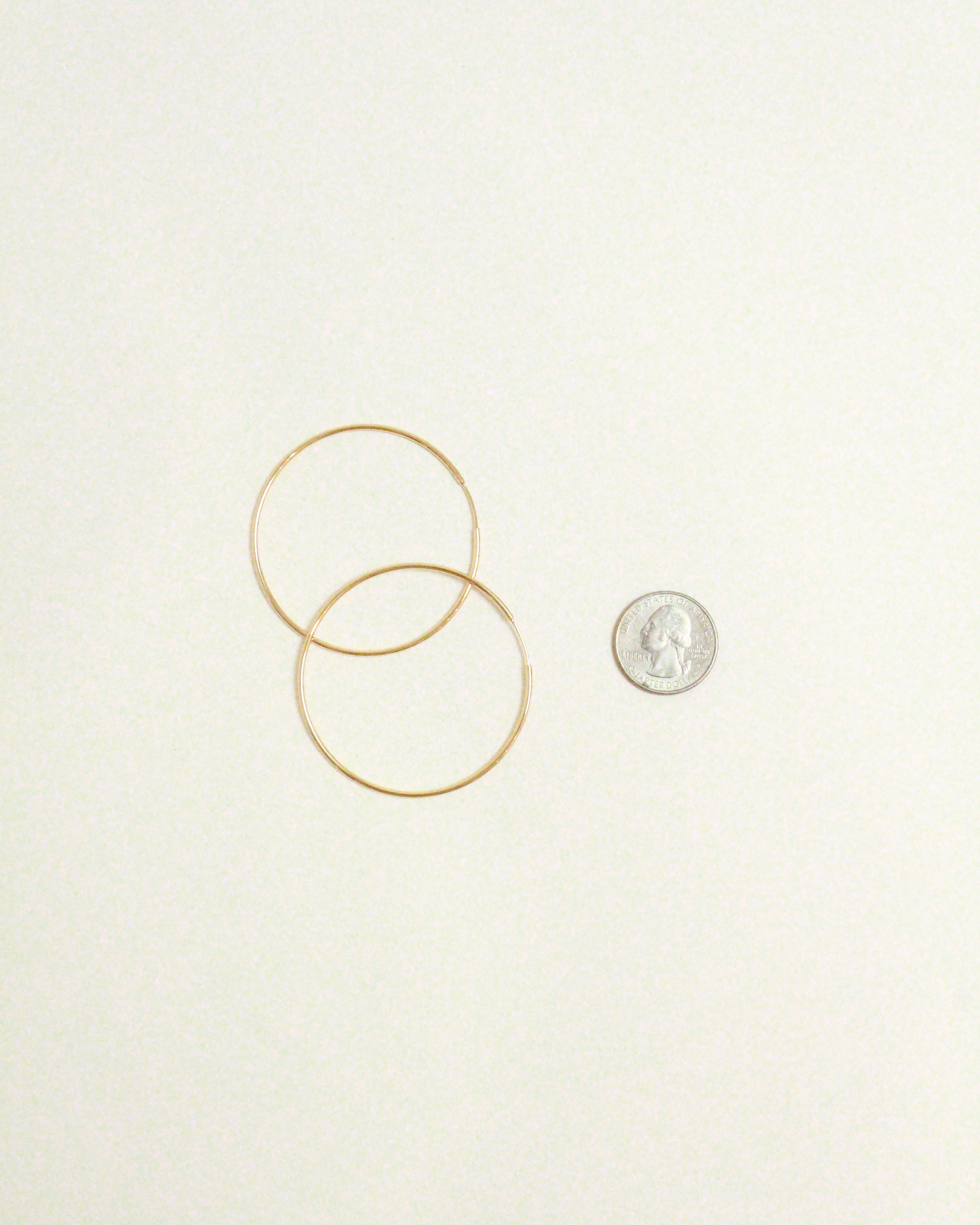 18k Gold Filled Endless Hoop Earrings