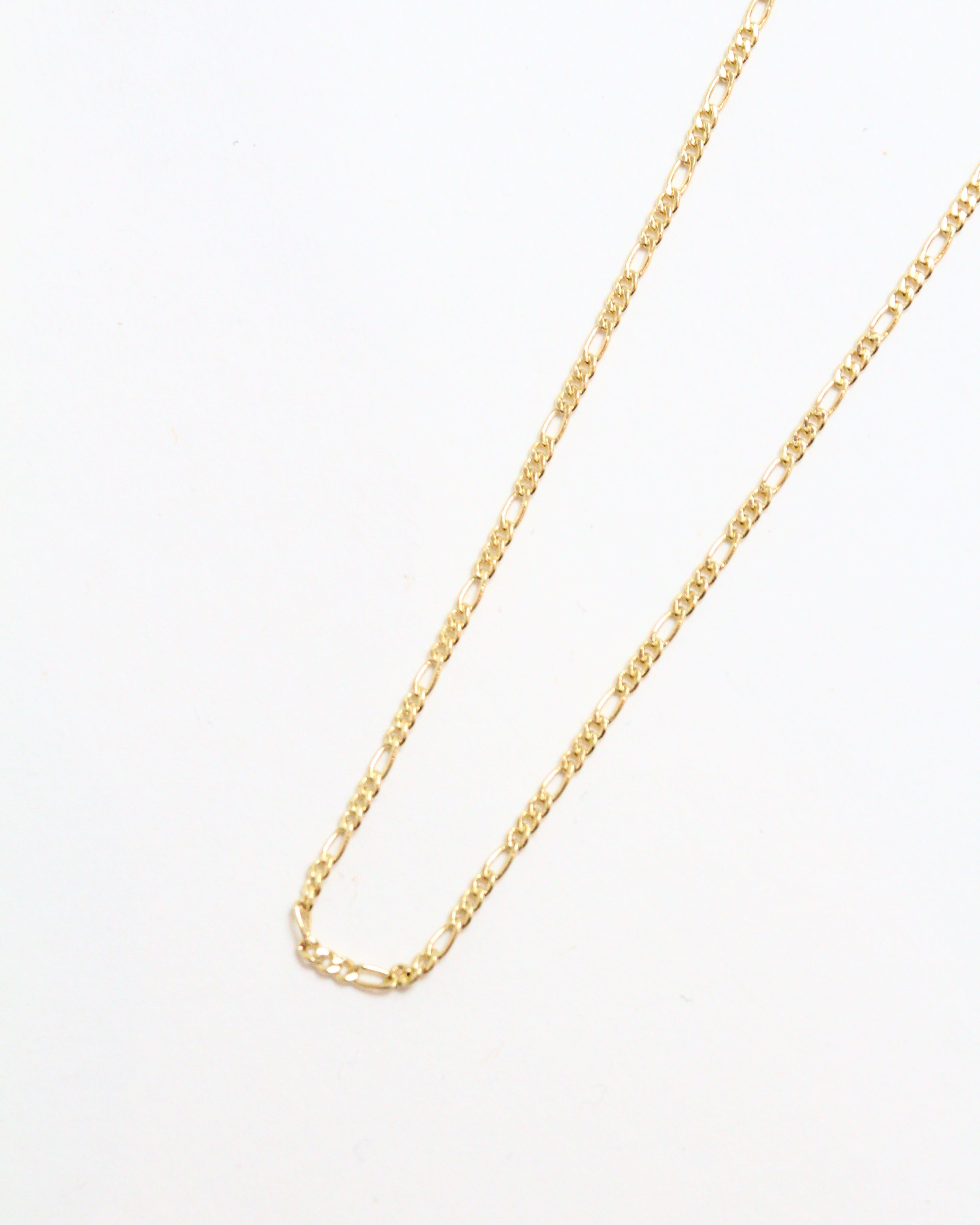18k Gold Filled Thin Figaro Chain Necklace