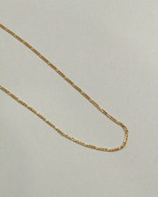 18k Gold Filled Thin Figaro Chain Necklace