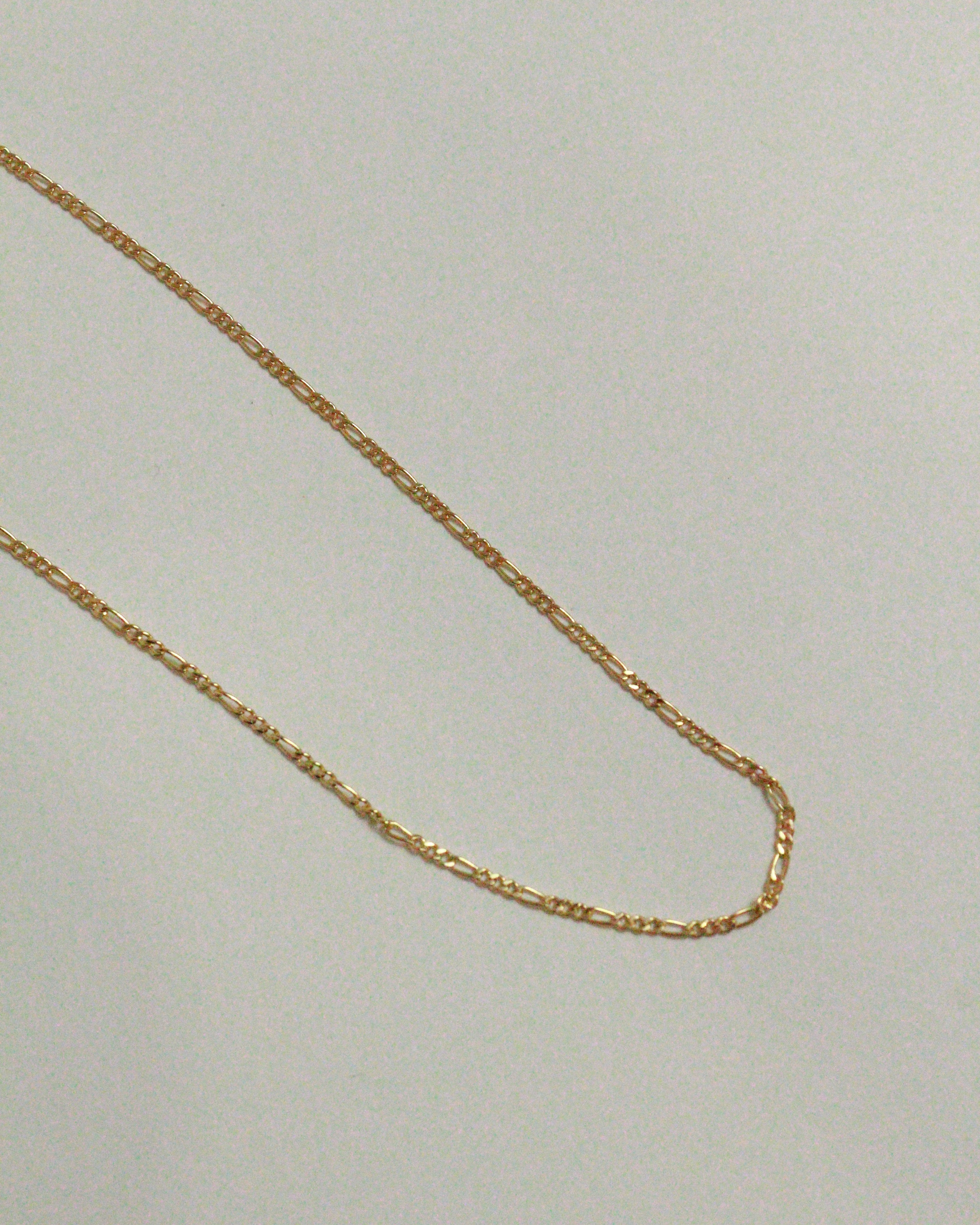 18k Gold Filled Thin Figaro Chain Necklace