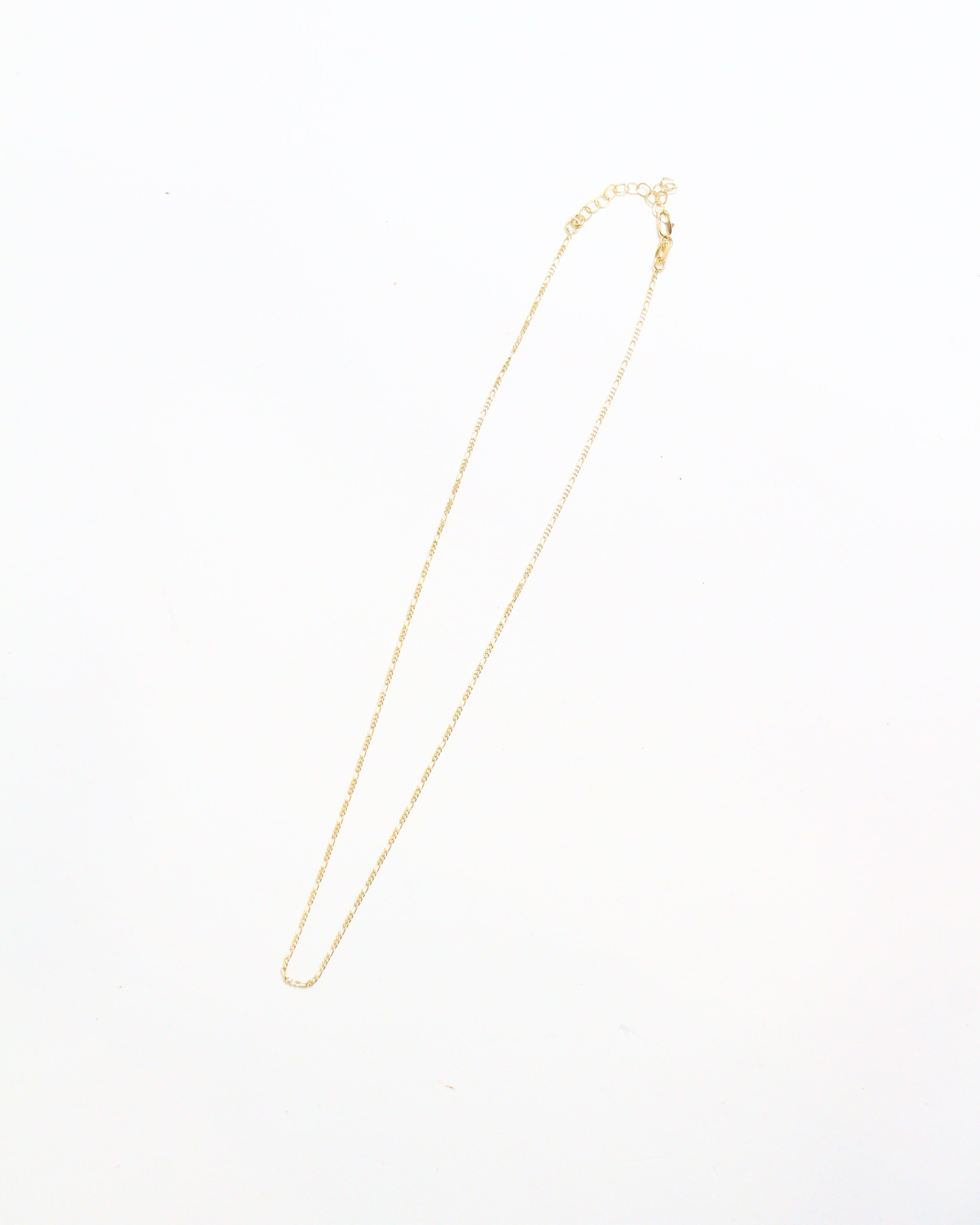 18k Gold Filled Thin Figaro Chain Necklace