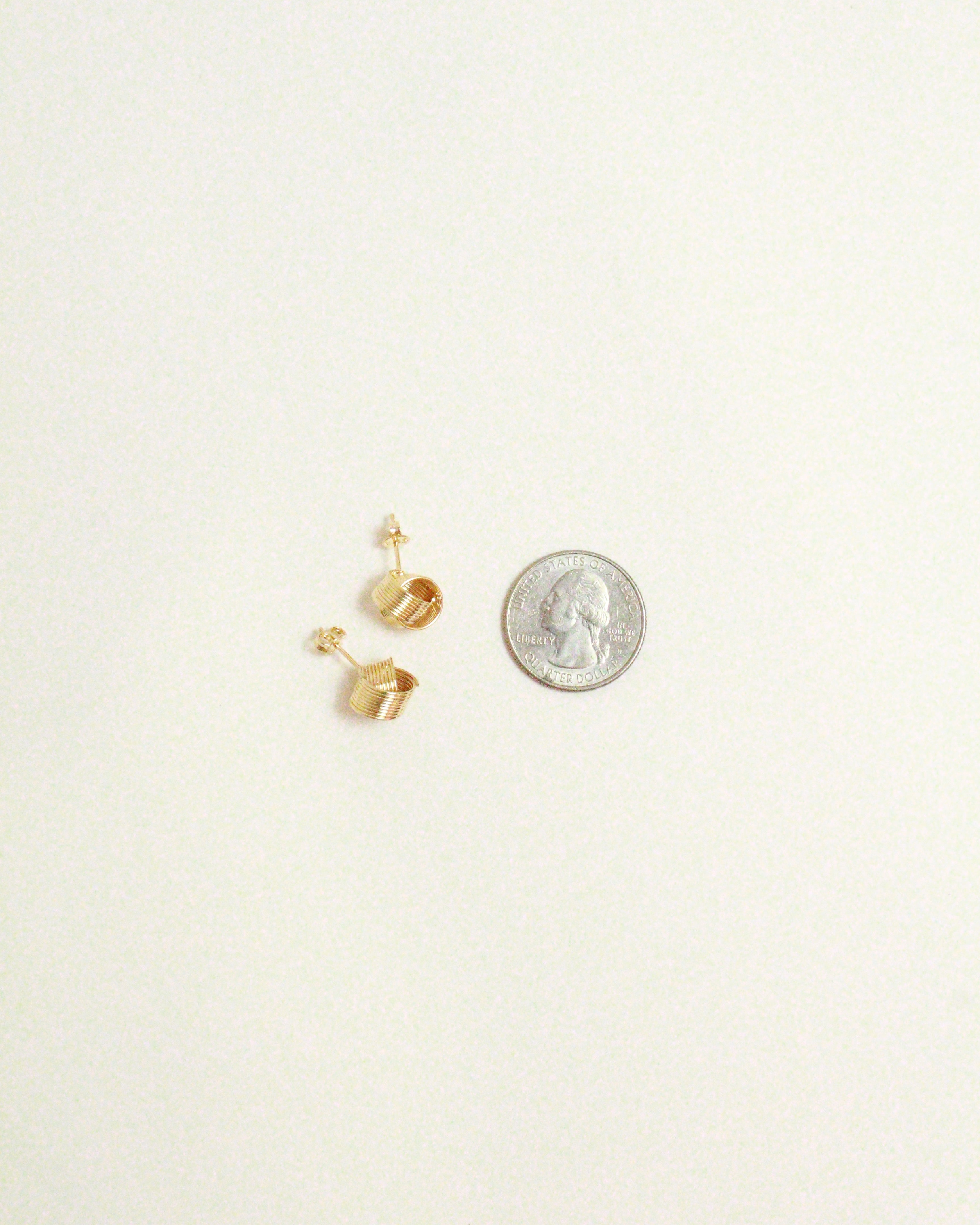 18k Gold Filled Wire Knot Stud Earrings