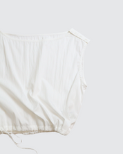 Asym Boat Neck Tie Top