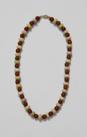 Carmello Carnelian and Serpentine Beaded Necklace