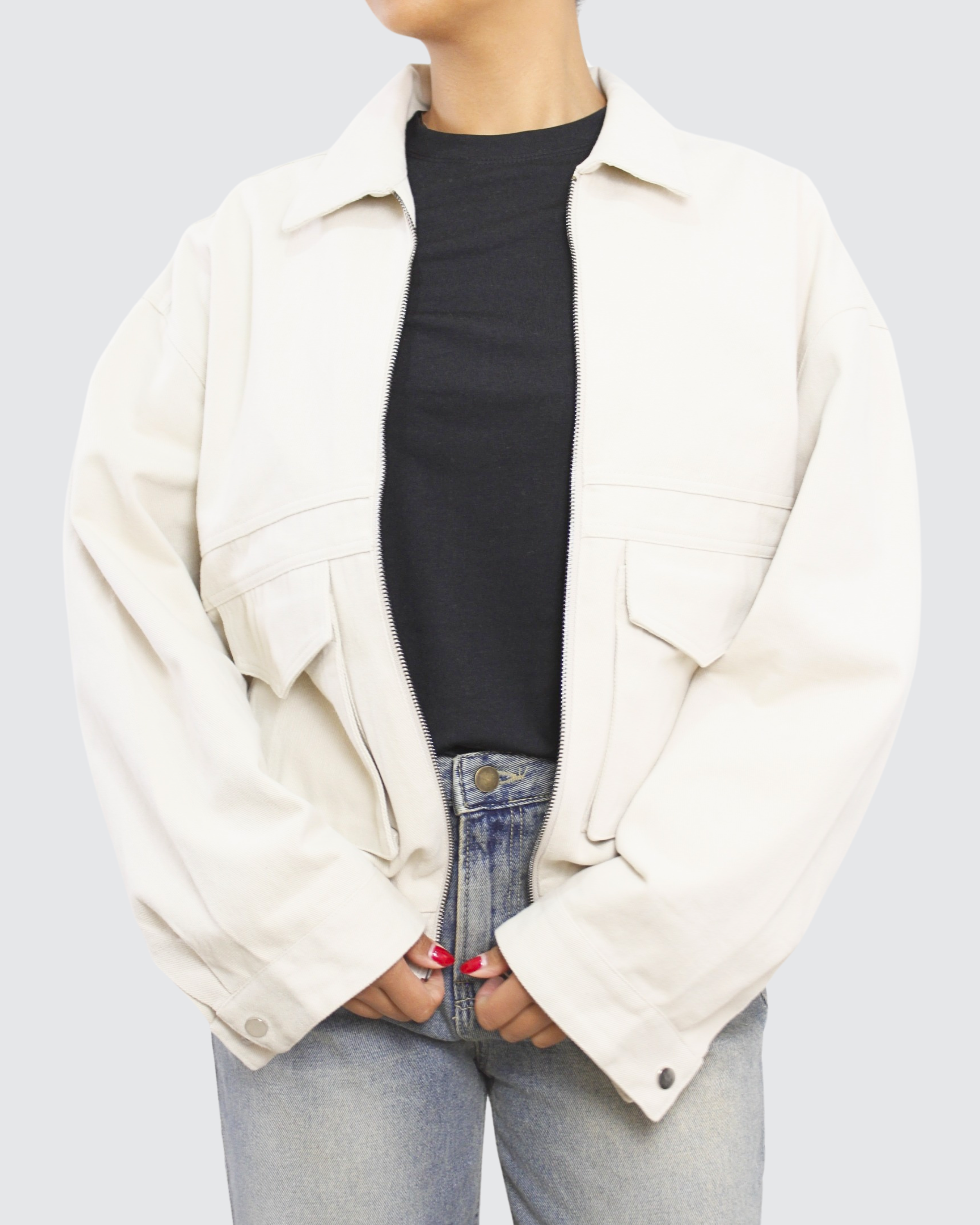 Unisex Bomber Cotton Oversized Jacket