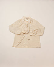 Vintage Cream Japanese Blouse with Neck Ties