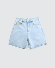 High Rise Denim Shorts - Light Wash