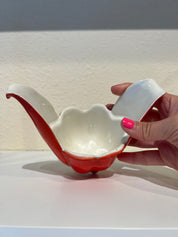 Vintage Red Flare Pot Vase