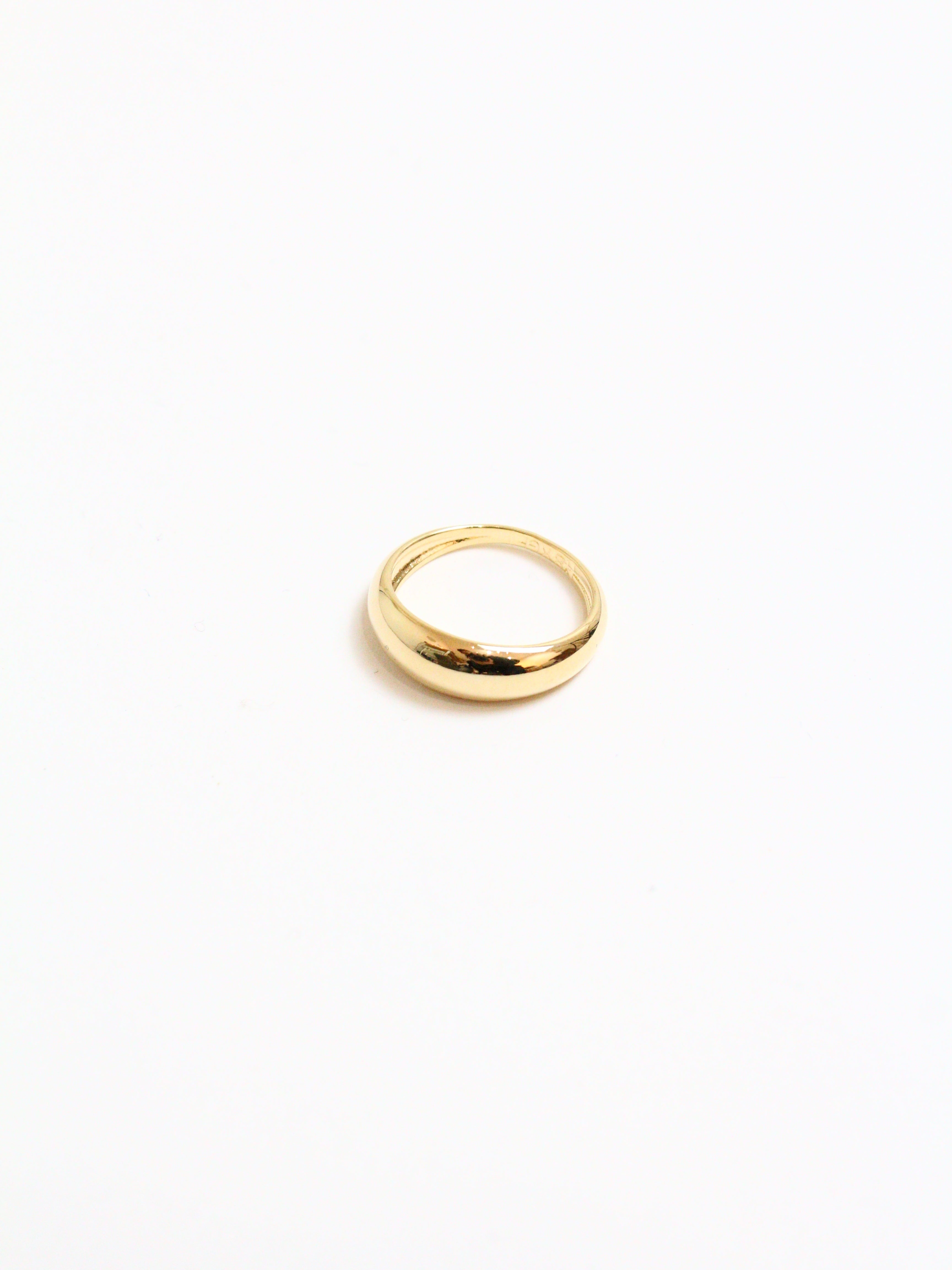 18k Gold Filled Mini Polished Dome Ring
