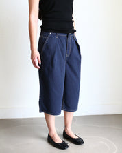 Mid Rise Bermuda Shorts navy