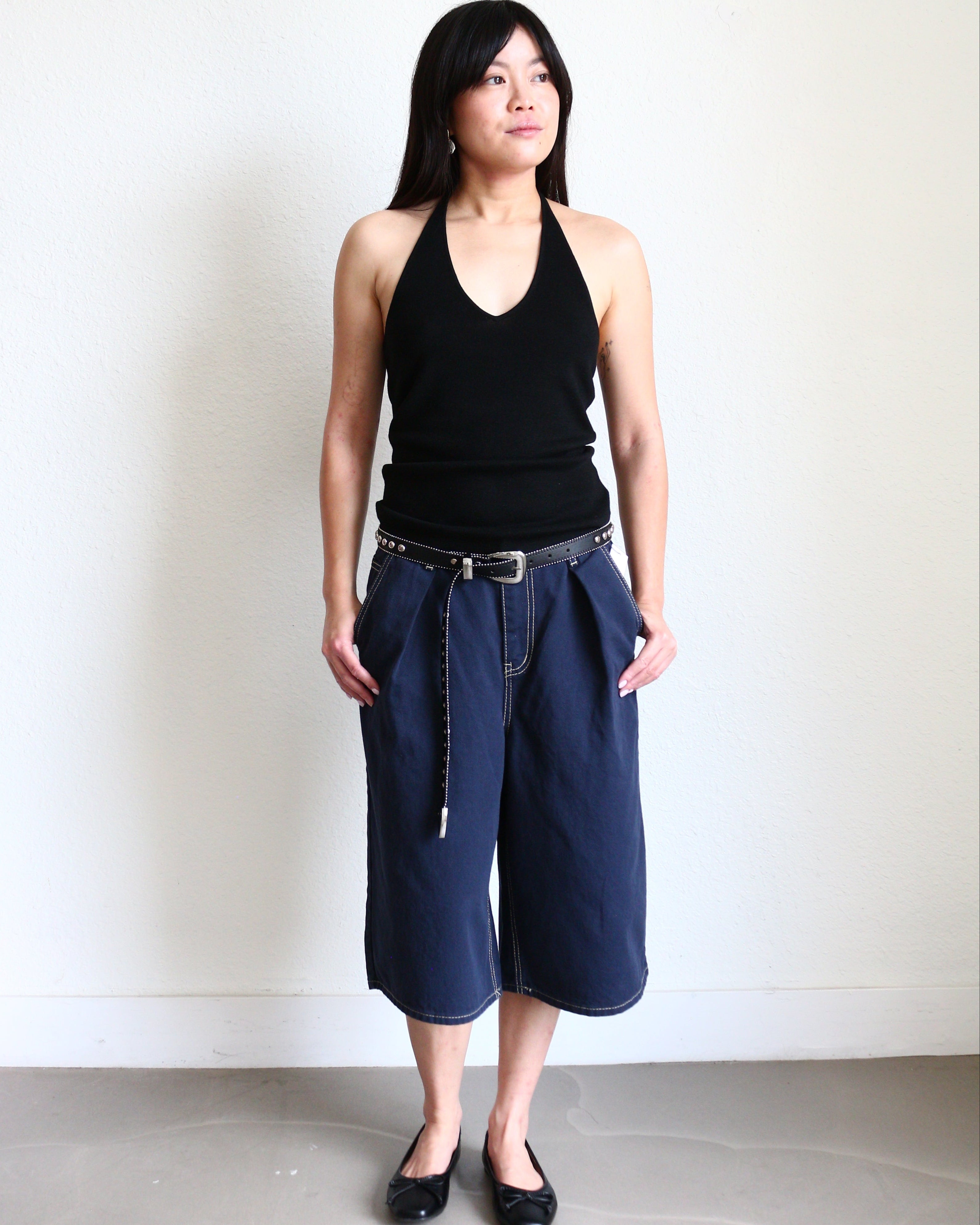 Mid Rise Bermuda Shorts navy