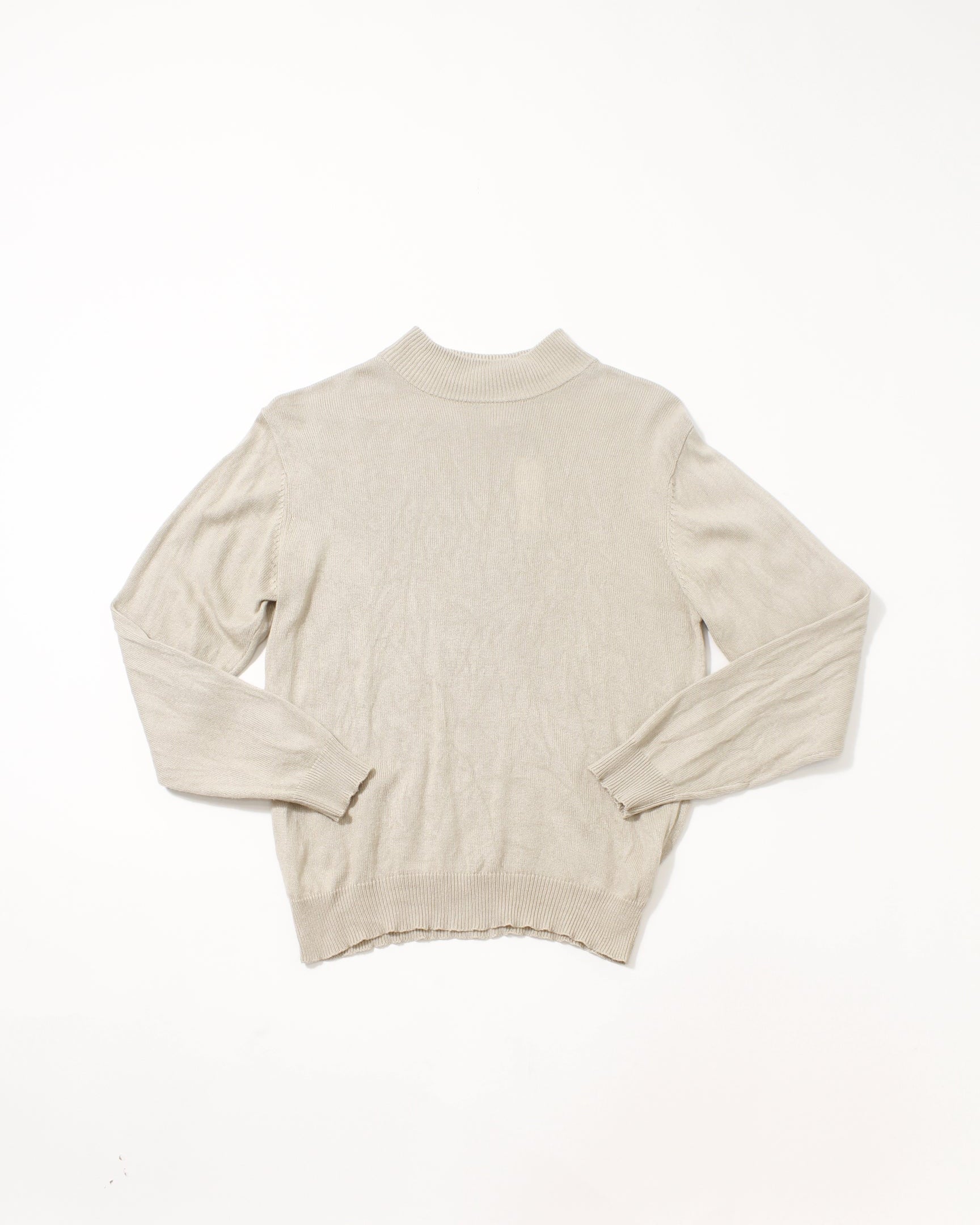 Vintage 90s Mockneck Silk Cashmere Sweater