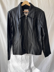 Moto Zip Front Leather Jacket