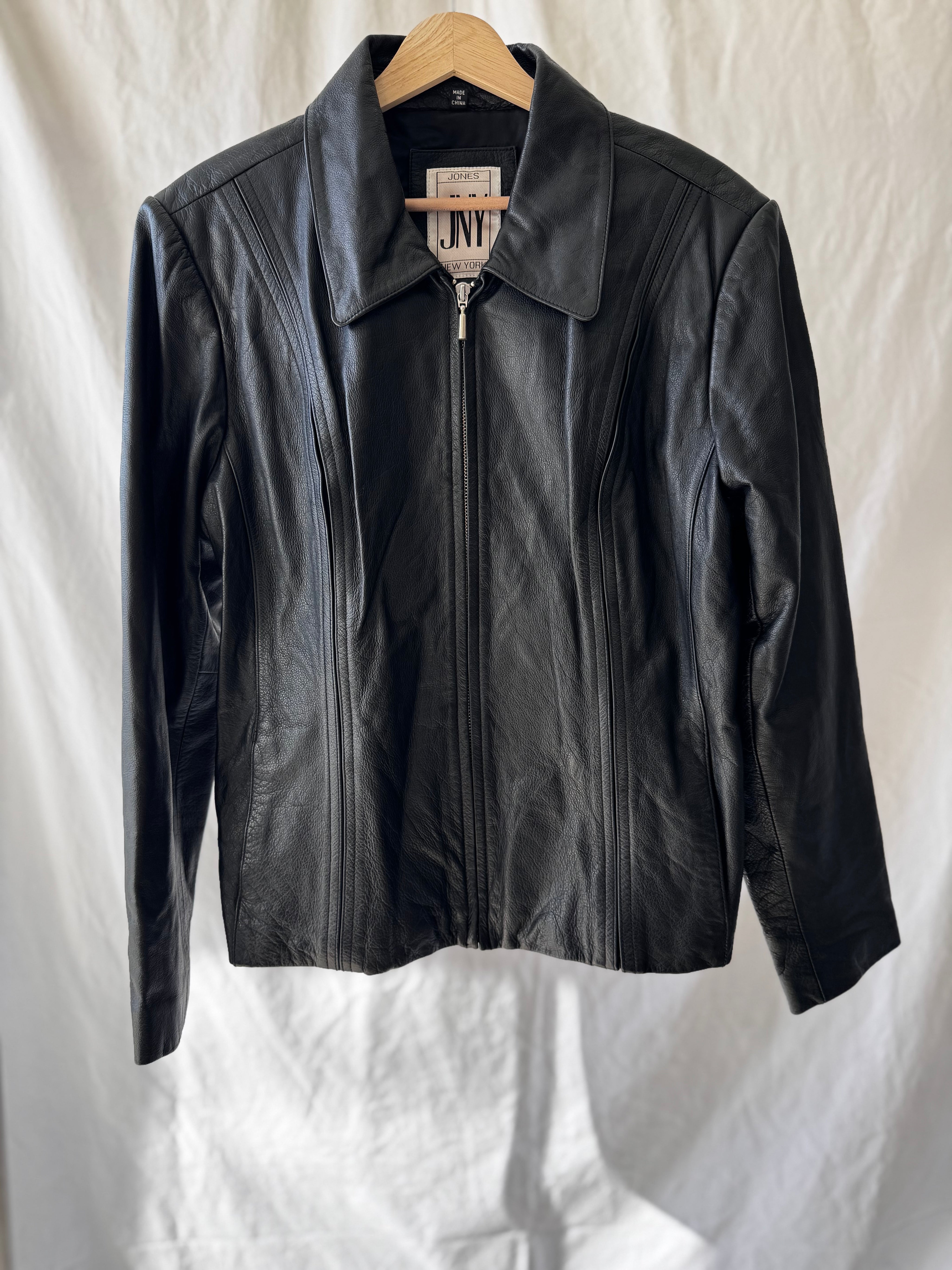 Moto Zip Front Leather Jacket