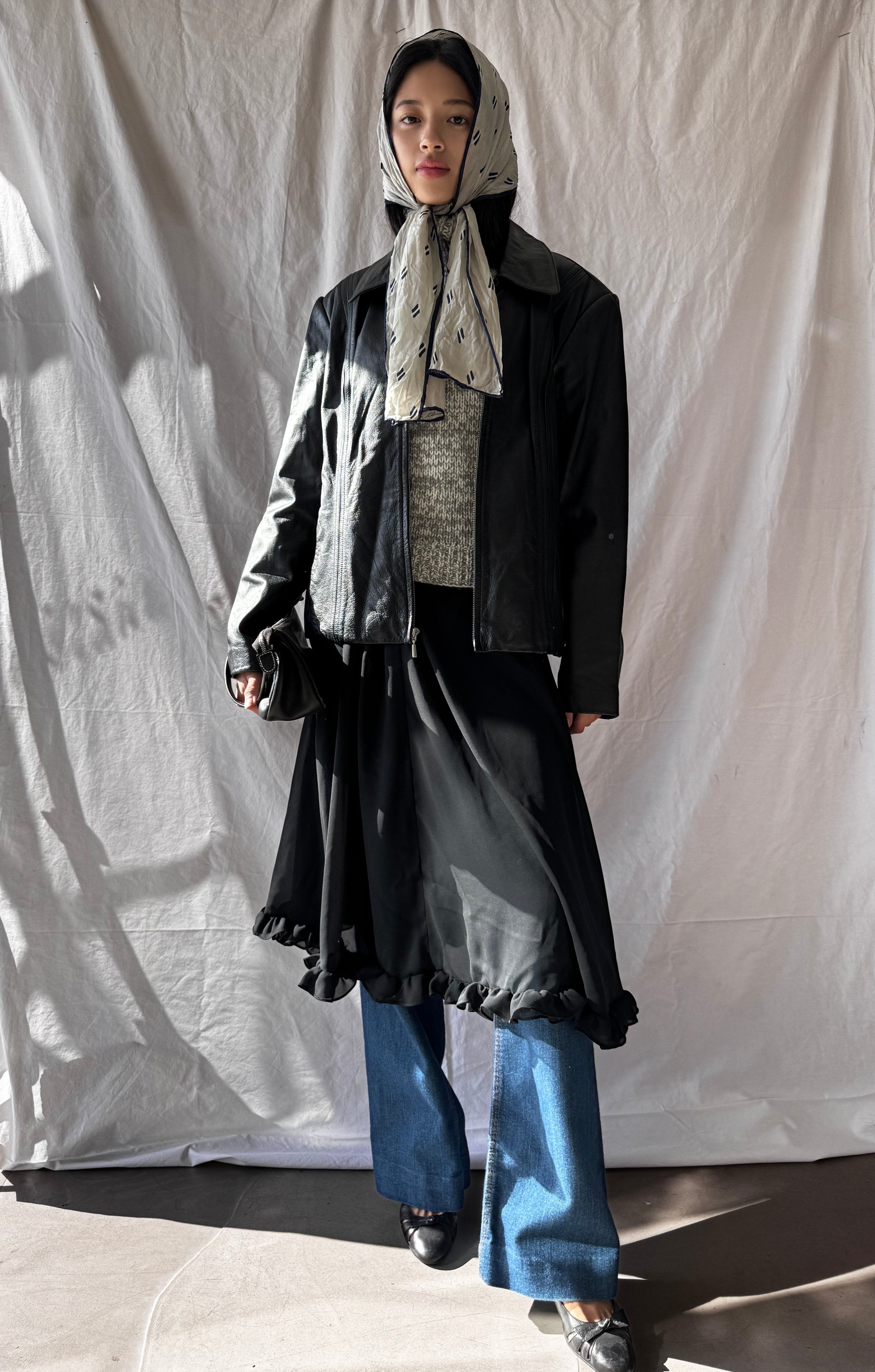 Moto Zip Front Leather Jacket