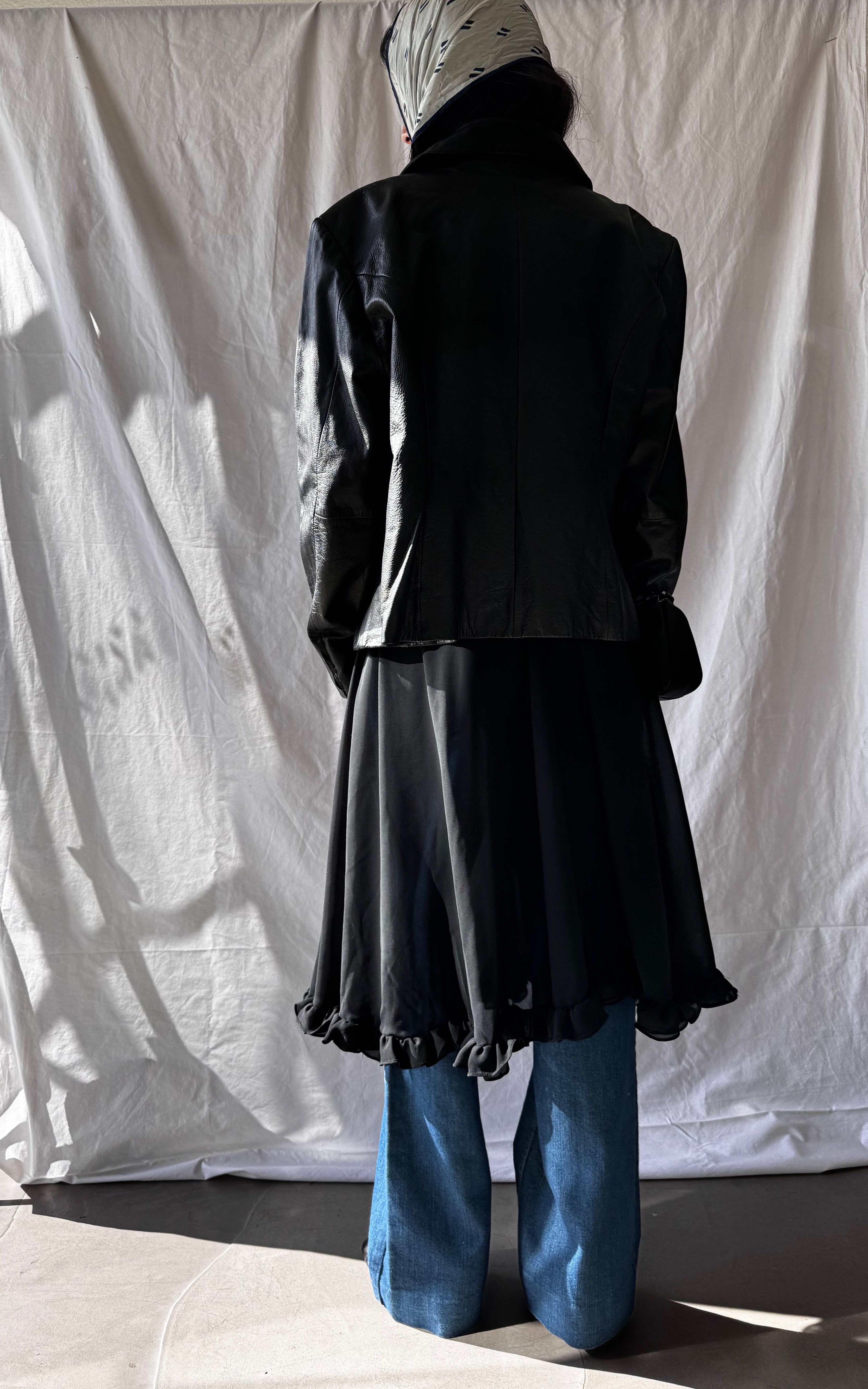 Moto Zip Front Leather Jacket