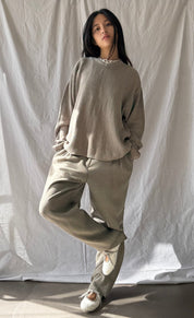 Oat Pleated Trouser Pants