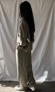 Oat Pleated Trouser Pants