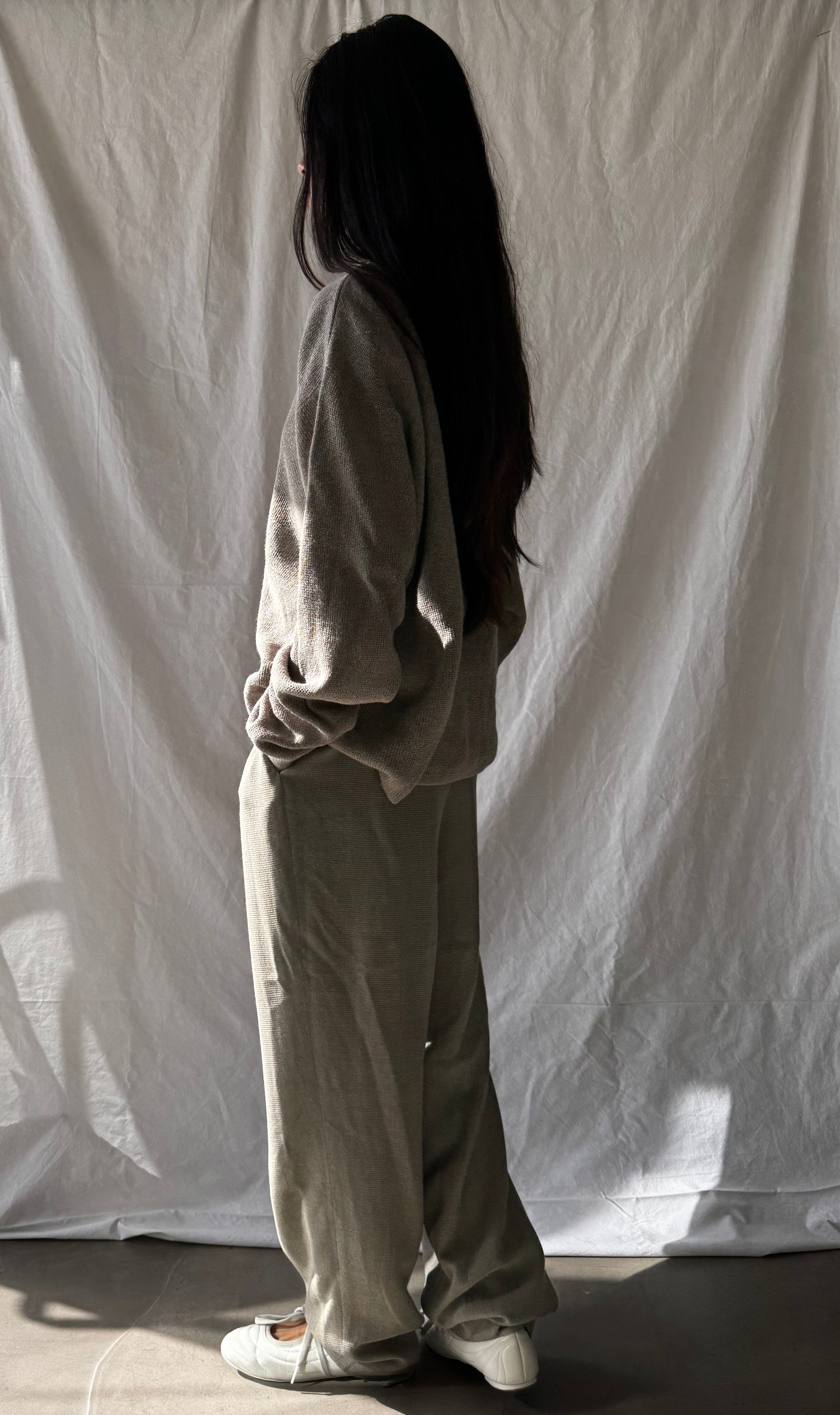 Oat Pleated Trouser Pants