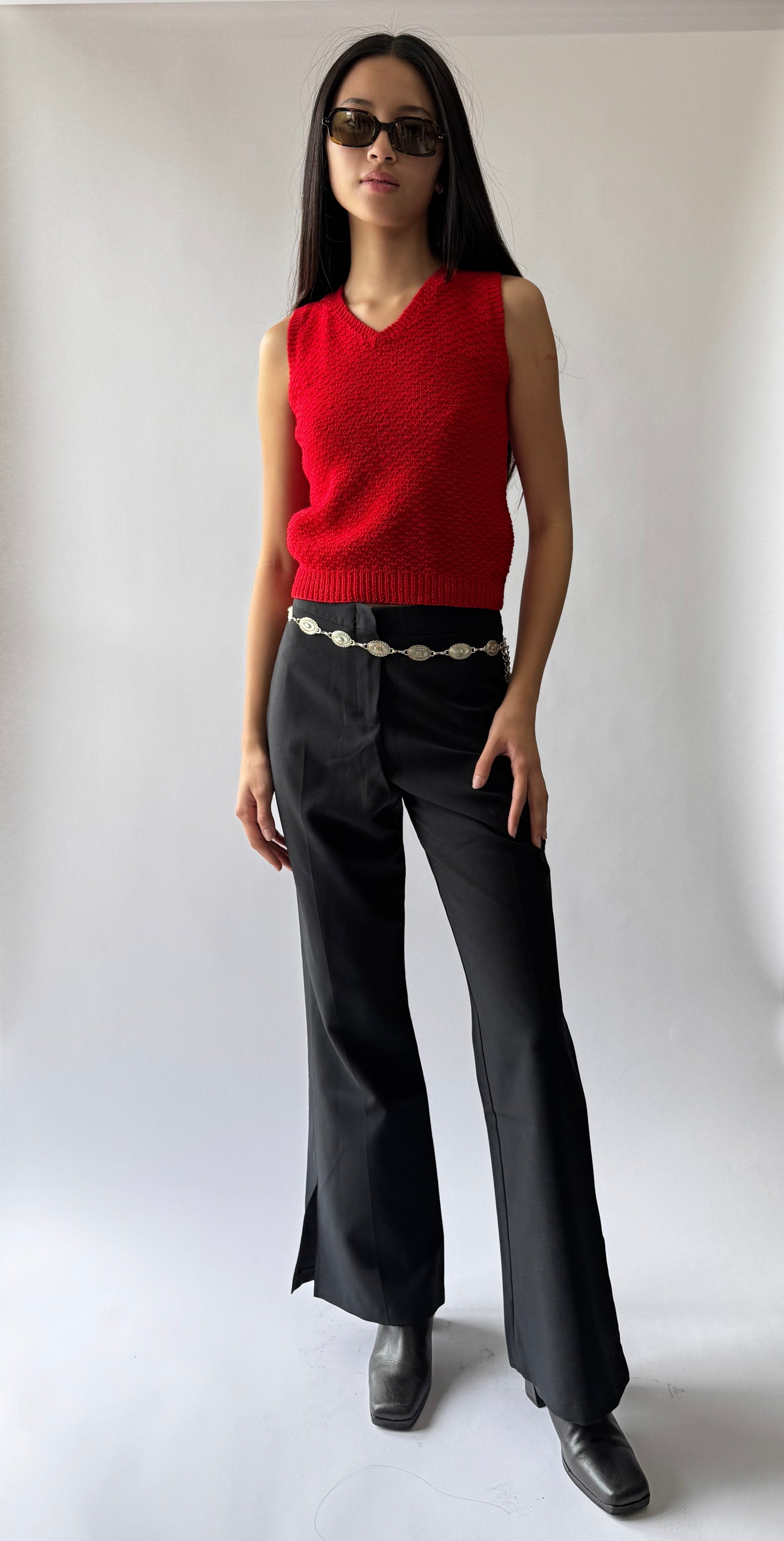 Onyx Mid Rise Trouser Pants