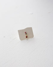 Marida Jewelry Pigment Single Earring - Red Quartz Black Spinel