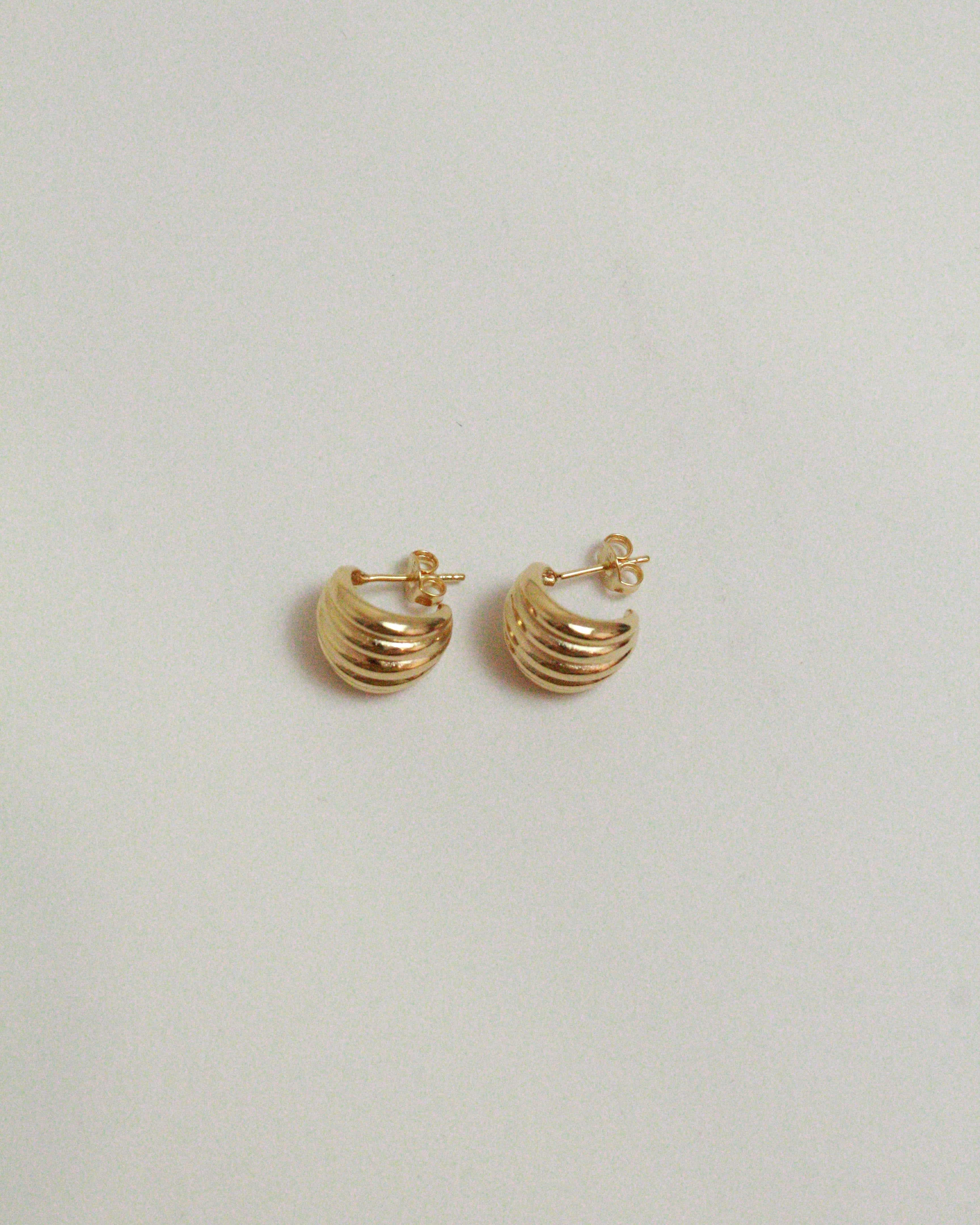 Gold mini hoop earrings