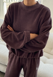 Cotton Terry Daisy Long Sleeve Top