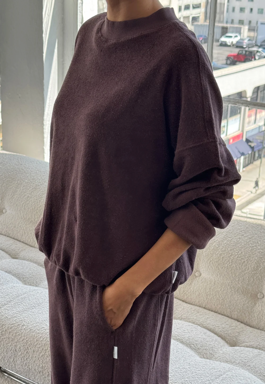 Cotton Terry Daisy Long Sleeve Top