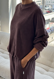 Cotton Terry Daisy Long Sleeve Top