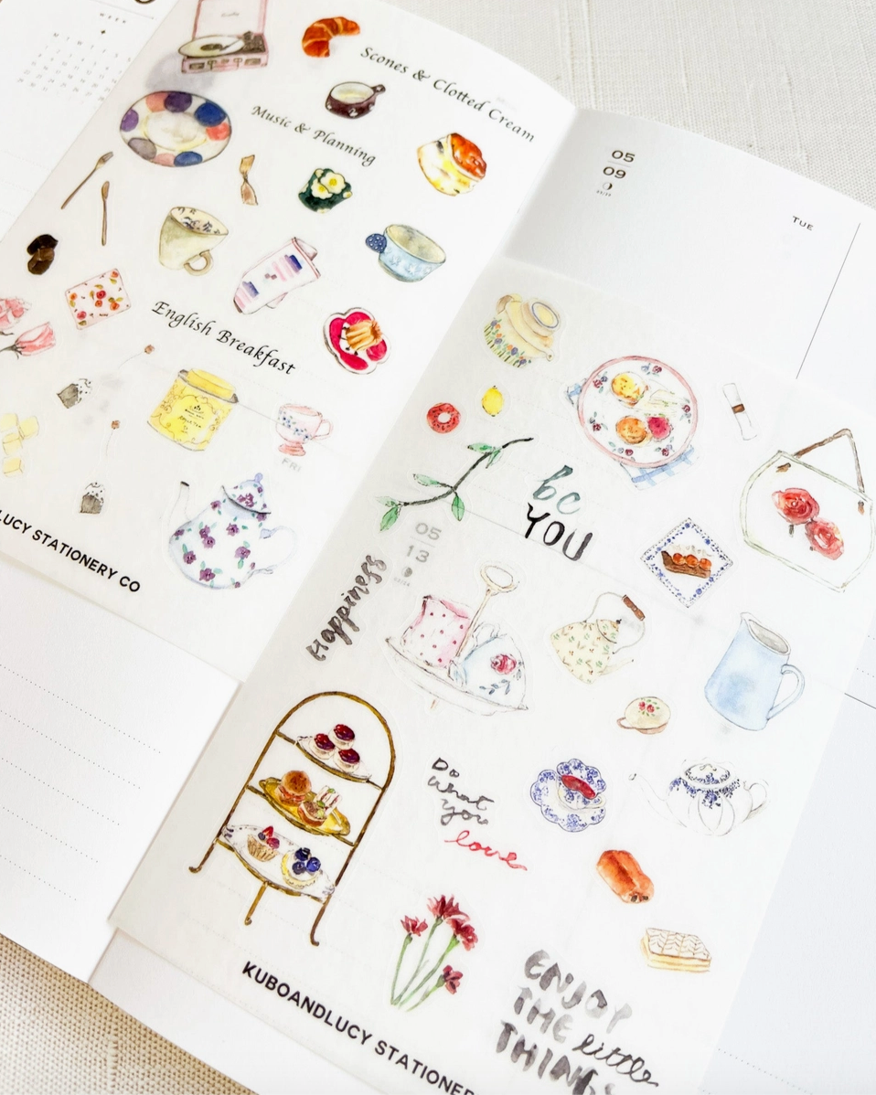 Tea Party Washi Sticker Set