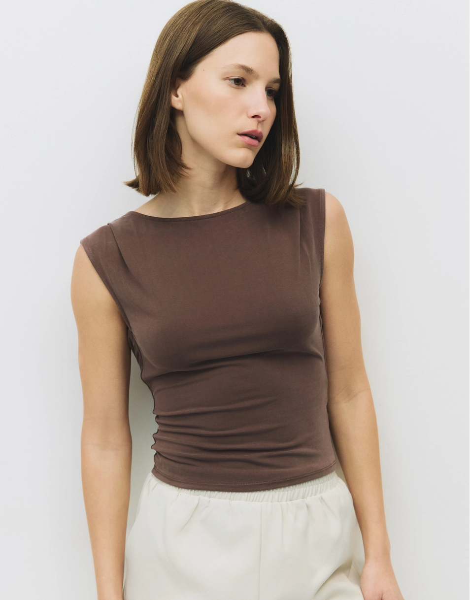 Benson Cowl Back Knit Top