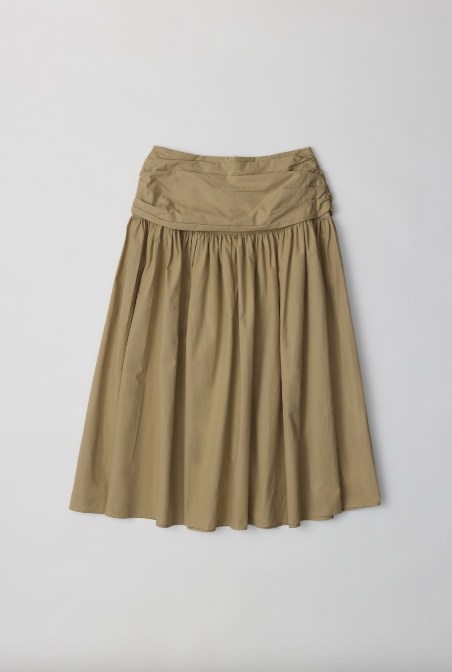 Mariana Ruched Waist A-Line Midi Skirt