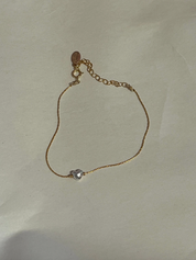 Itty Bitty Bracelet - 2 Tone Heart