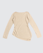 Shirred Side Asym Knit Top