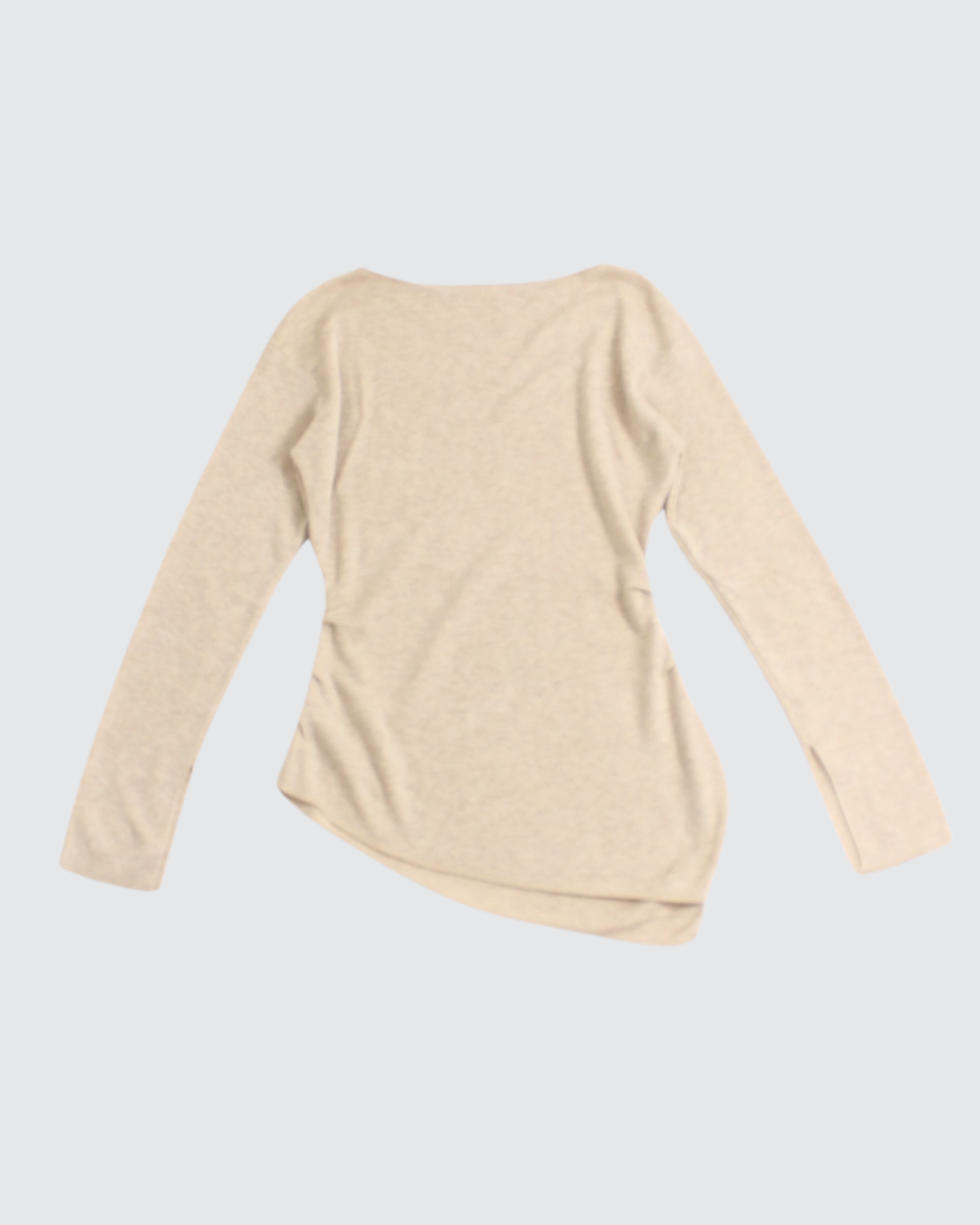 Shirred Side Asym Knit Top