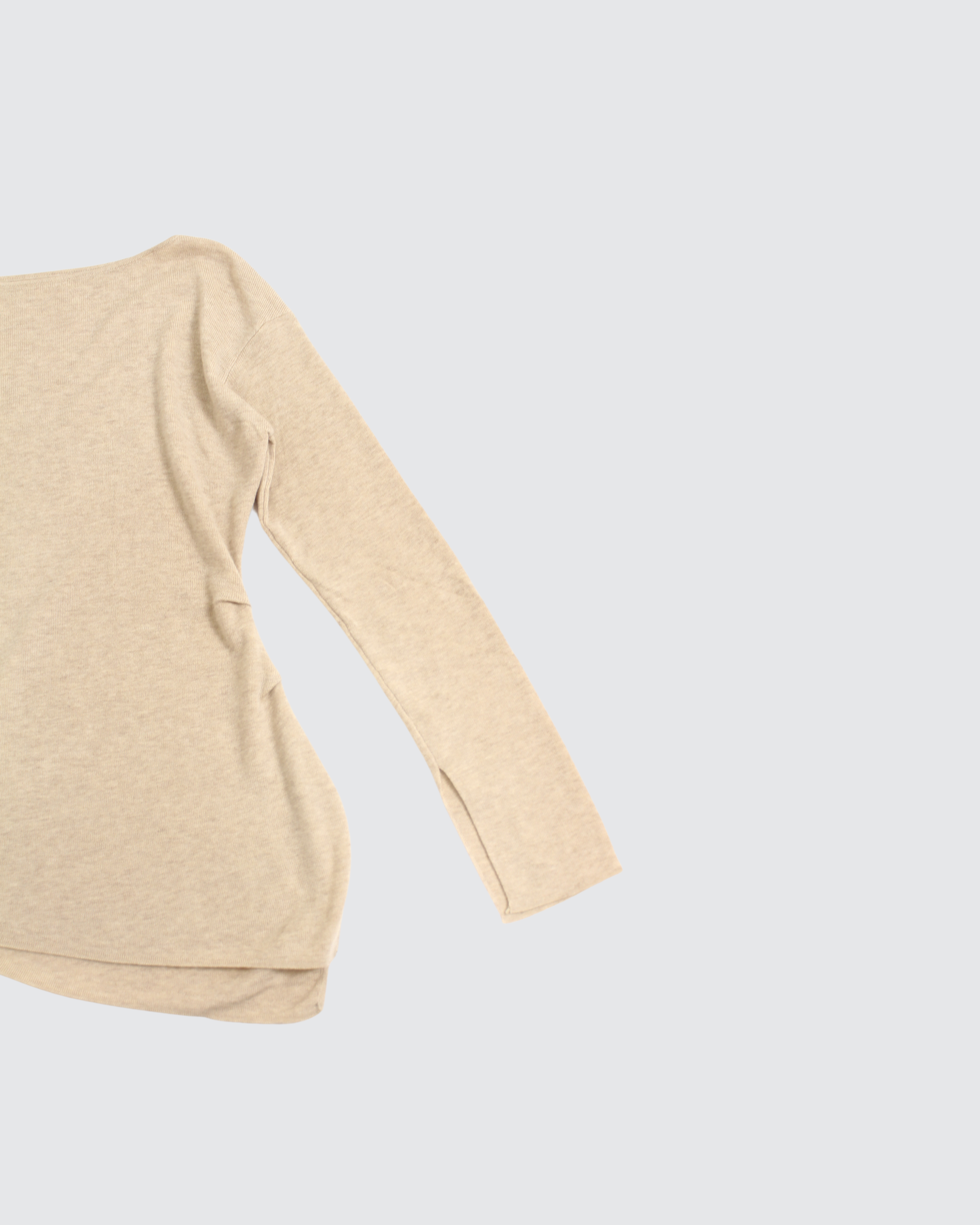 Shirred Side Asym Knit Top