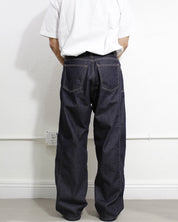 Side Pocket Dark Denim Back