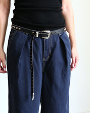 Studded Leather Western Belt