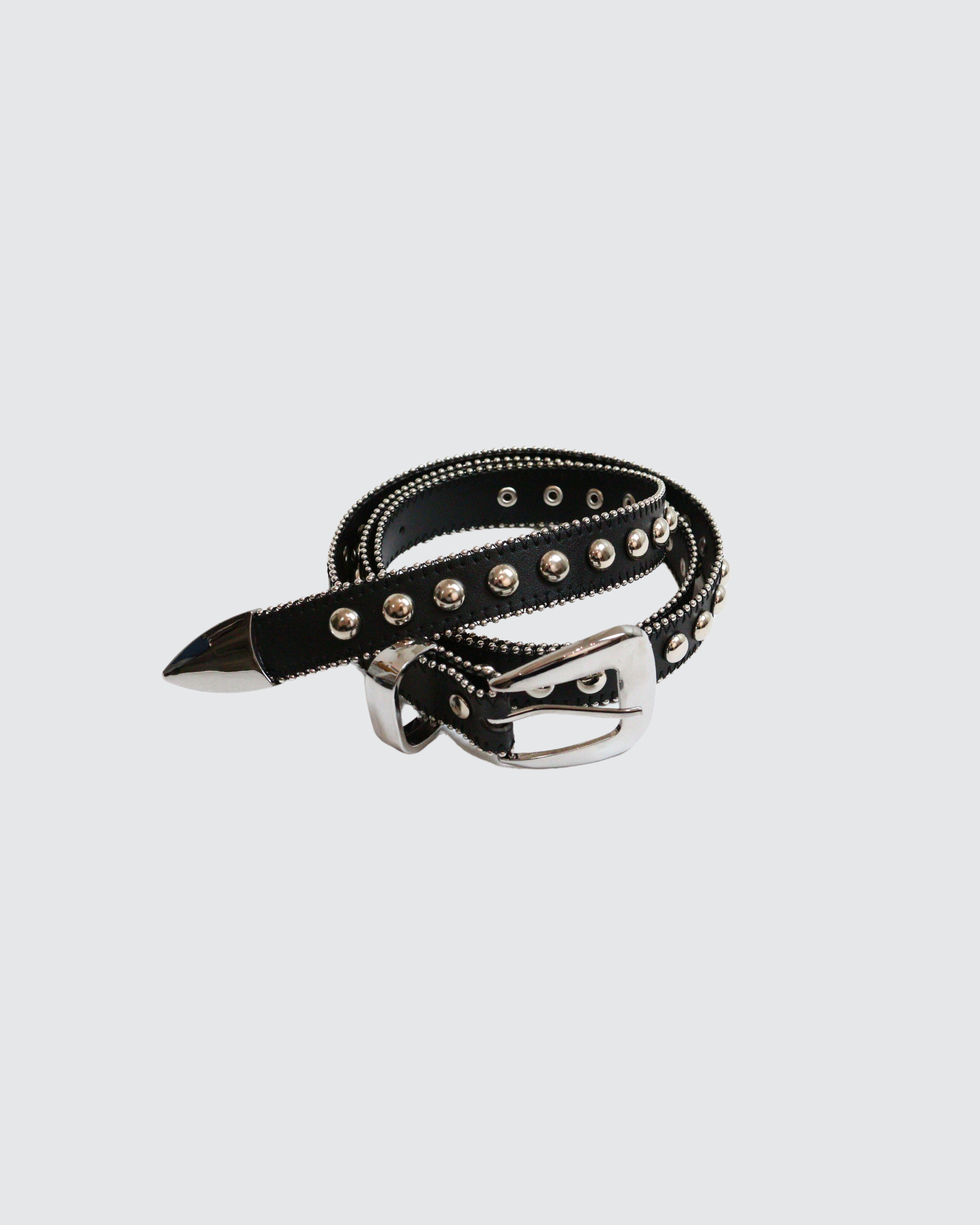 Studded Leather Western Belt