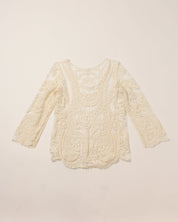 Vintage Crochet Long Sleeve Top