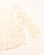 Vintage Crochet Long Sleeve Top