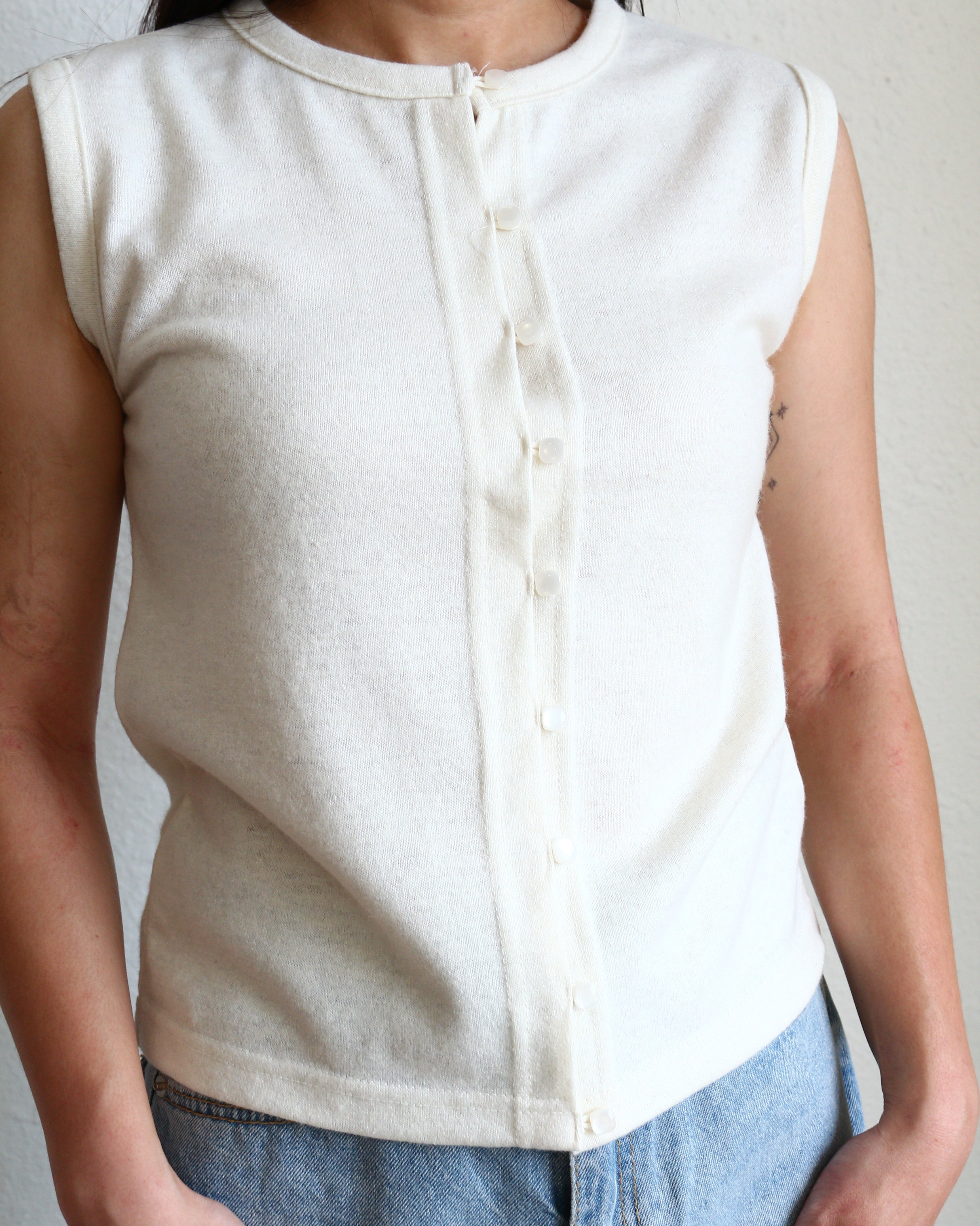 Wool Blend Button Sweater Vest