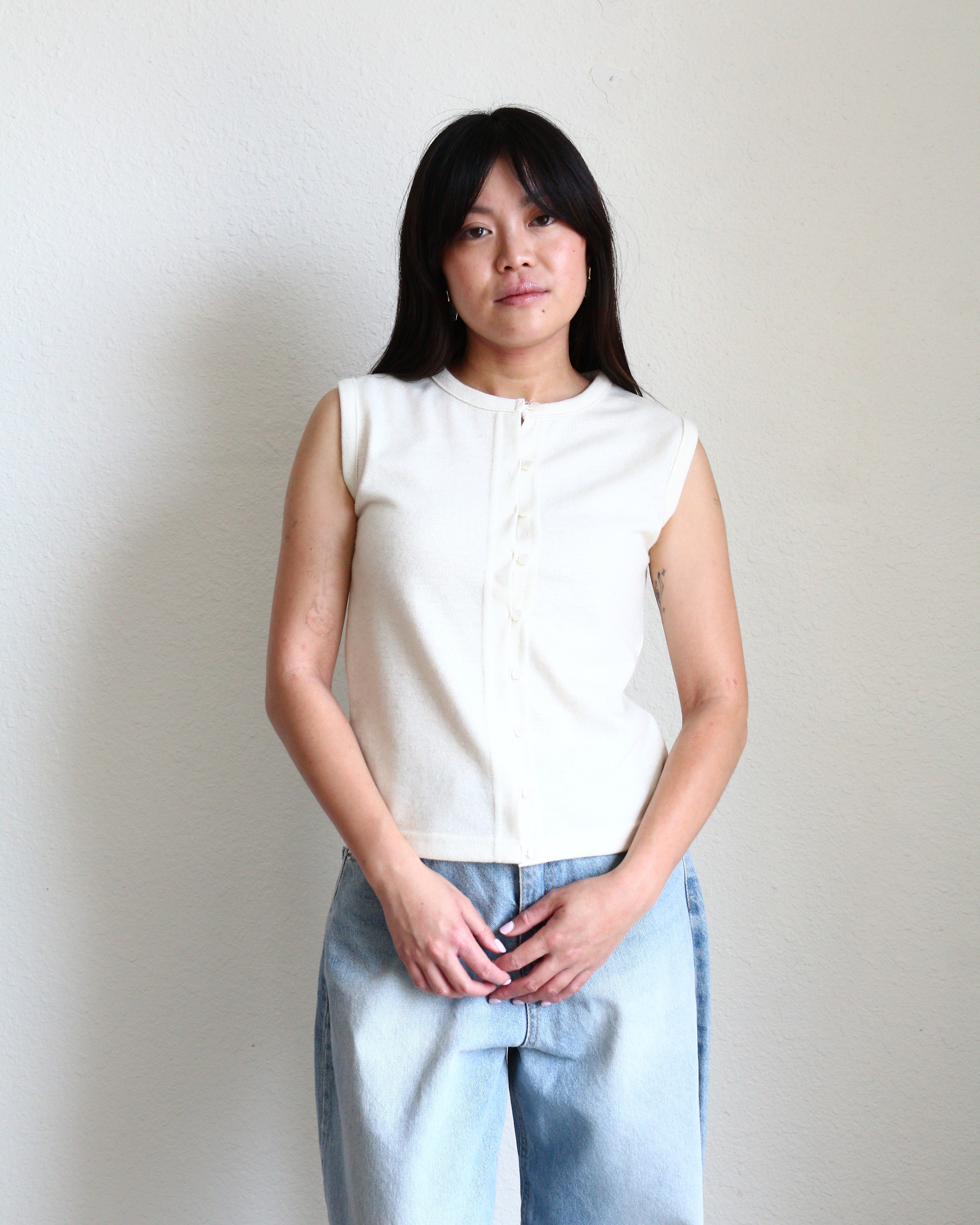 Wool Blend Button Sweater Vest