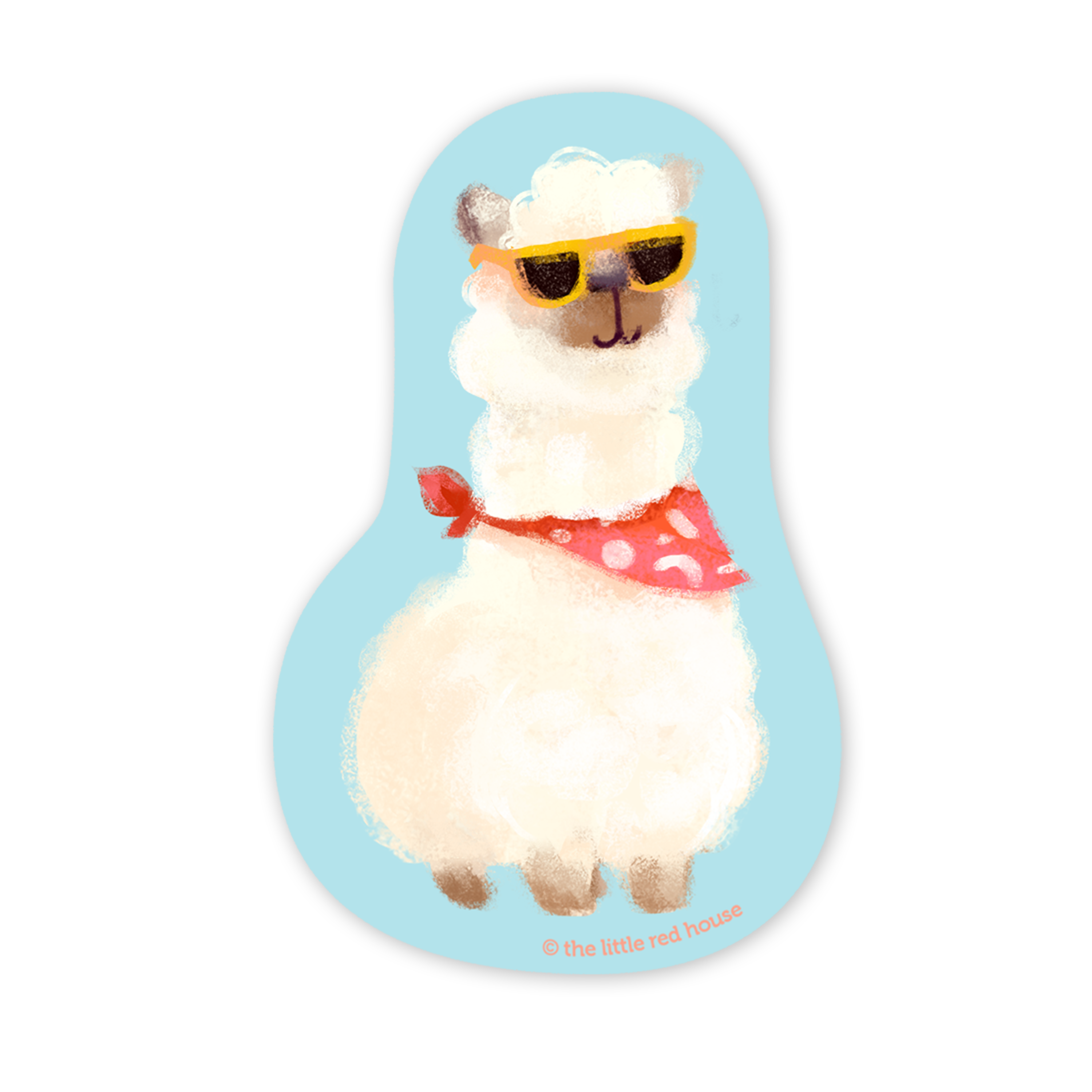 Hipster Alpaca Vinyl Sticker