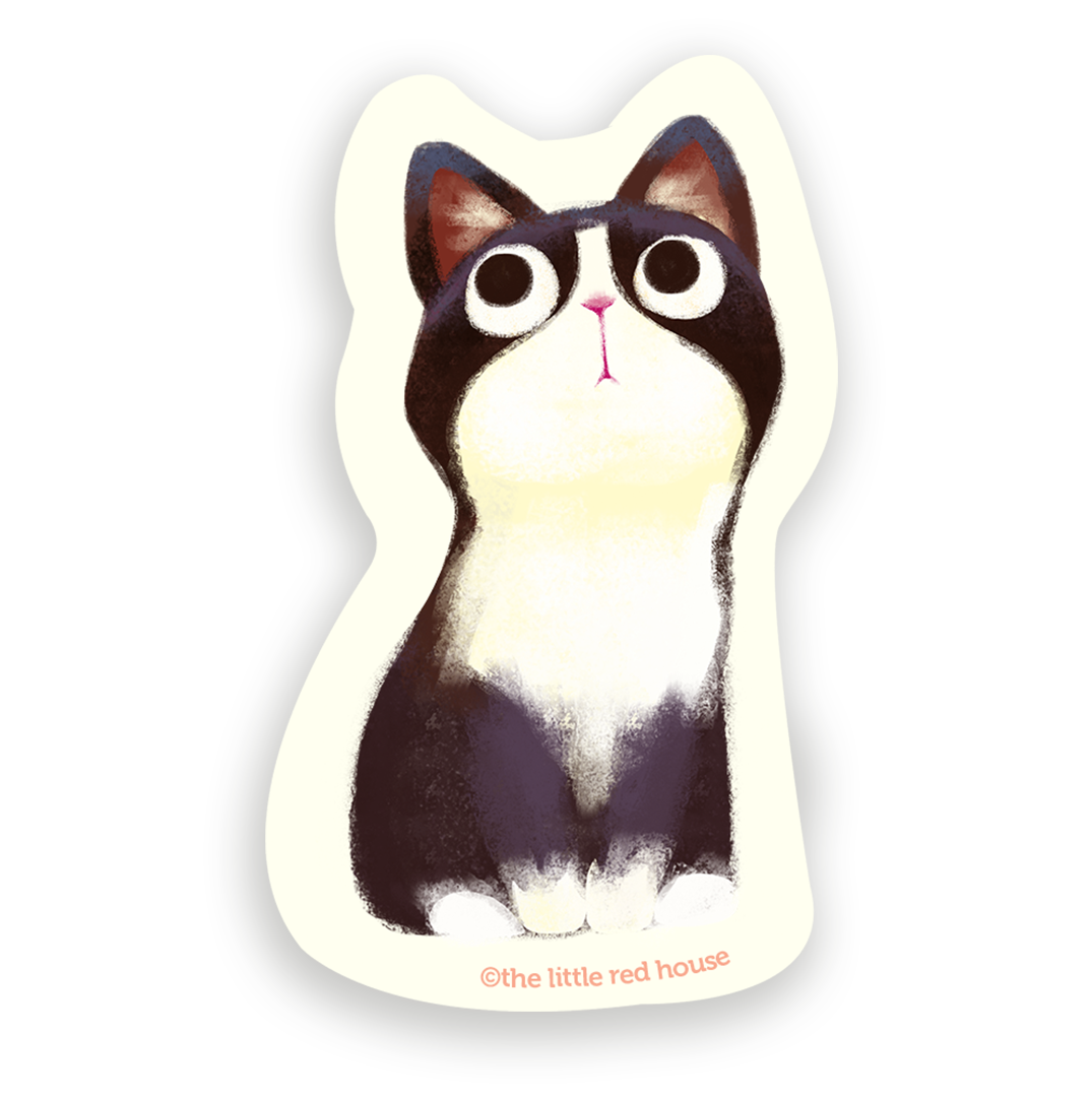 Tuxedo Cat Vinyl Sticker