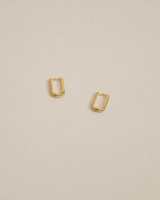 18k Gold Filled Oblong Hoop Earrings